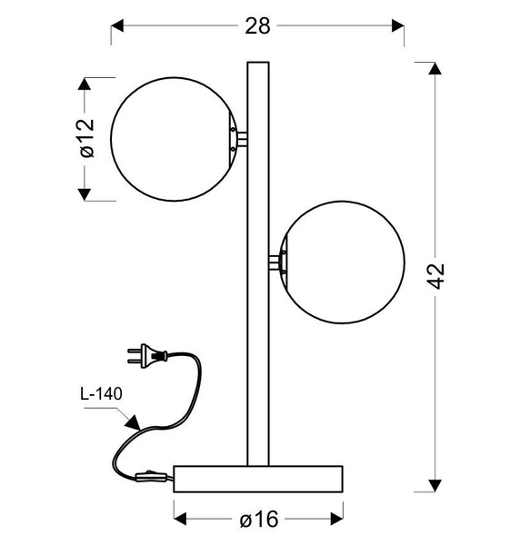 Lampa stołowa KAMA kolor mosiądz
