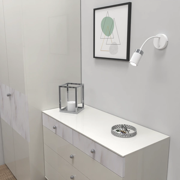 Kinkiet flex JOKER WHITE CHROME 1xGU10 | Biały