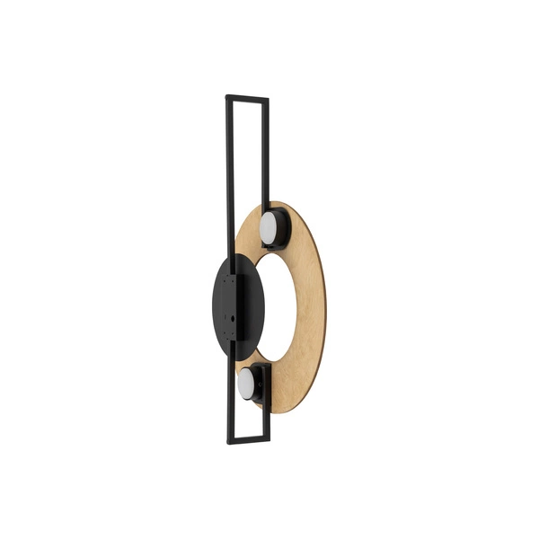 Kinkiet LED SUNSET NATURAL A szer. 50cm 2xGX53 | jasne drewno/czarny 10576