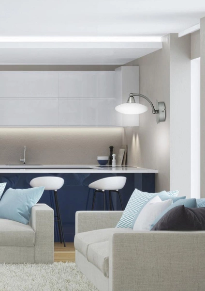 Kinkiet ELISA 21-05857 satynowy + biały szklany klosz 1x40W G9