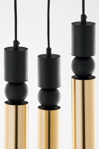 Nowoczesna Lampa wisząca ALAS wys. 35-136cm 3xG10 14W IP20 | Złoty