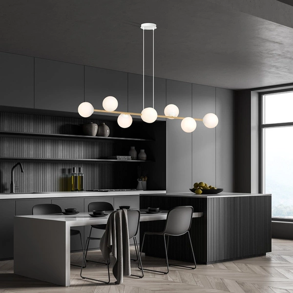 Lampa wisząca Emibig GRAVITY 8 WH GOLD 1242/8