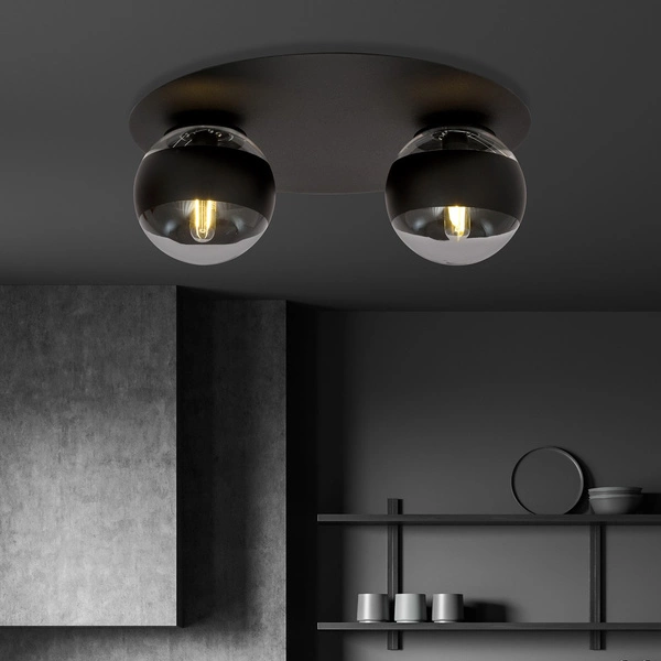 Lampa sufitowa Emibig SOLAR 2 Czarny/STRIPE 1129/2