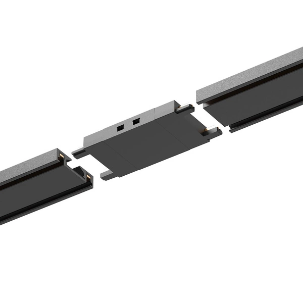 Slim Magnetic Track Czarny Łącznik Szyn Prosty