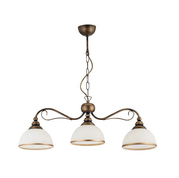 Klasyczny Żyrandol XSARA wys. 75cm 3xE27 15W IP20 | Brązowy ręcznie patynowany