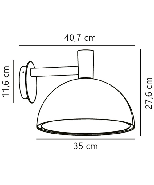 Kinkiet ARKI E27 20W Metal | Czarny
