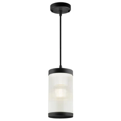 Lampa wisząca COUPAR E27 25W Plastik | Czarny