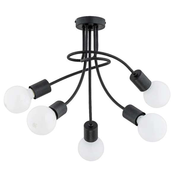 Lampa sufitowa nowoczesna PLENA V czarny śr. 44cm