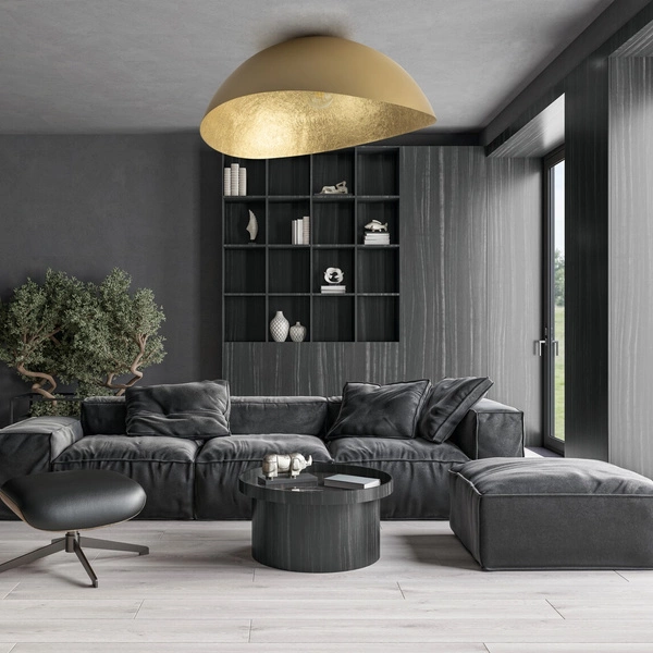 Lampa Sigma Solaris XL plafon złoty 40593