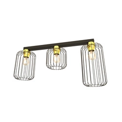 Lampa sufitowa Emibig BARN 3 BL GOLD 1366/3