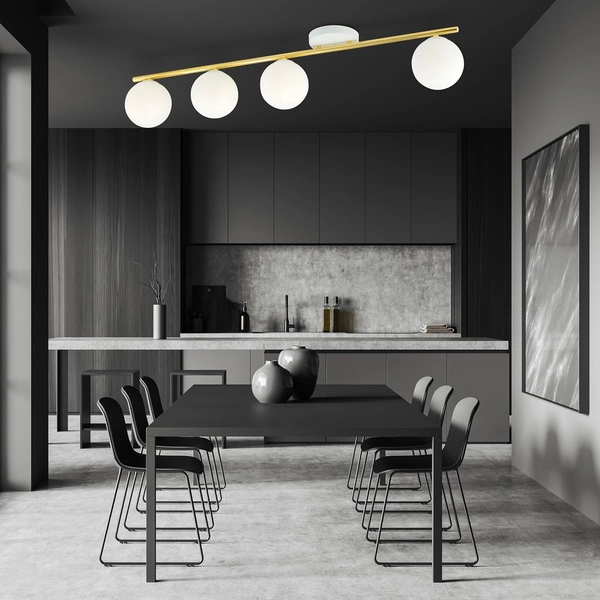 Lampa sufitowa Emibig MONZA 4 WH OPAL 1253/4