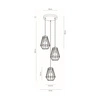 Lampa wisząca Endorfina 3xE27 Max.60W Czarny Metal/Czarny Kabel PCV 1324304R