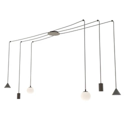 Lampa wisząca Emibig FUJI 6 Czarny 1349/6