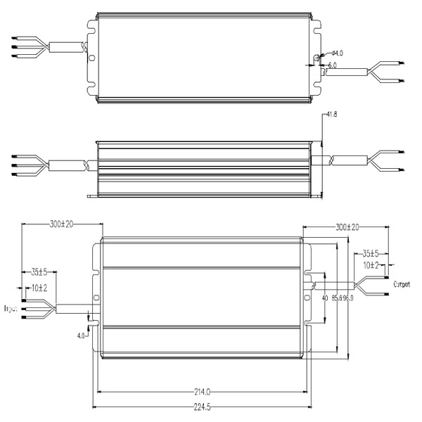 Zasilacz GV6-350B024 350W stałonapięciowy IP67 24V/14.6A, CV PFC