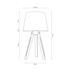 Tripod Lampa Stołowa 1xE27 Max.40W Dąb olejowany/Transparentny/Antracyt 6114074