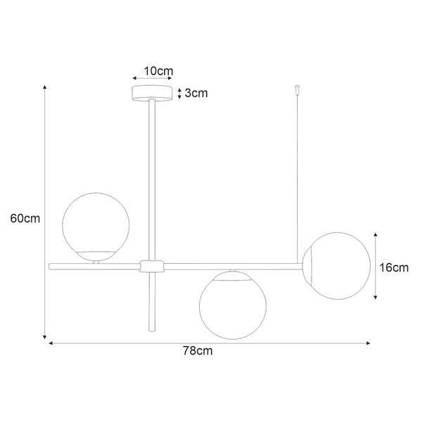 Lampa sufitowa K-4735 z serii VUELTA