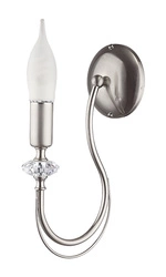 Klasyczny Kinkiet MELODY wys. 31cm 1xE14 11W IP20 | Nikiel