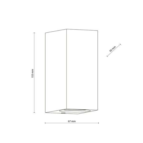 Kinkiet zewnętrzny na elewację AXIS GRAY KINKIET 2xGU10 10970
