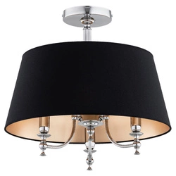 Lampa sufitowa ALFA ROSETTA CHROM & CZARNA 3xE14 50cm | 62478