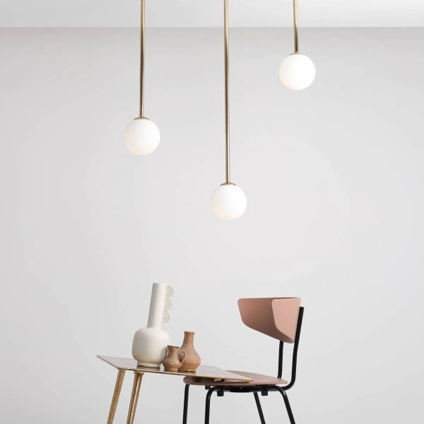 Aldex Lampa sufitowa PINNE MEDIUM GOLD 1080PL_G30_M, złoty/biały, 1x40W E14