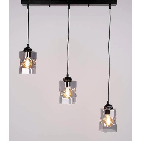Lampa wisząca FELIS, 33-00149, czarny/dymiony, 3x60W E27