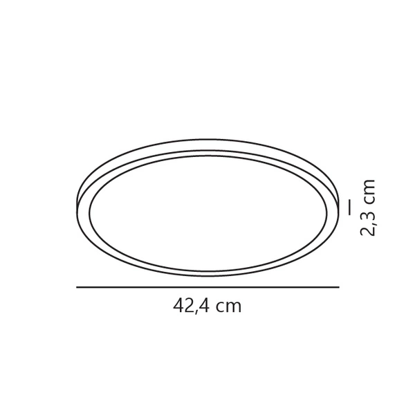 Lampa sufitowa OjaSmart LED 2700-6500K Biała zmienna (CCT) Plastik | Czarny