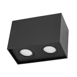Oprawa sufitowa CHLOE DUO 2XGU10 IP20 REGULOWANE OCZKA | CZARNA