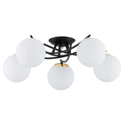 Lampa sufitowa ALFA SAVI CZARNA & ZŁOTA 5xE14 65cm | 63258