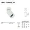 Lampa sufitowa kinkiet spot reflektorek CROSTI LACCE RO biały
