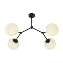 Lampa sufitowa Emibig SPACE 4 Czarny/OPAL 1133/4