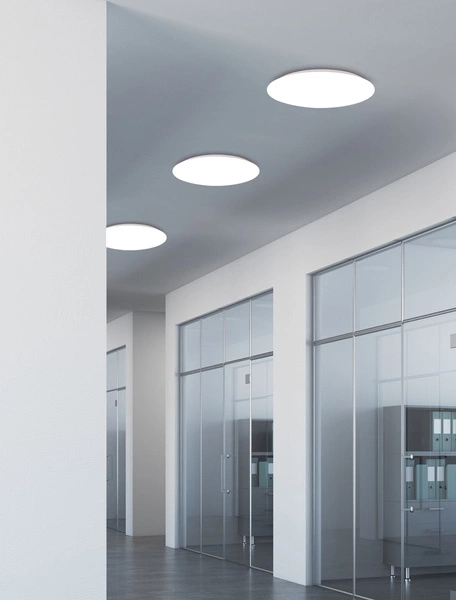 Plafon MEGA 12-75055, 28 cm, biały, 17W LED, barwa neutralna 4000K, IP44