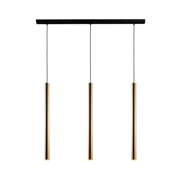Lampa wisząca Akadi 3 - Mosiądz polerowany-czarna (700 mm) 8885 Antigo