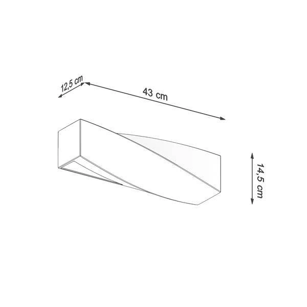 Kinkiet lakierowany SIGMA biały połysk