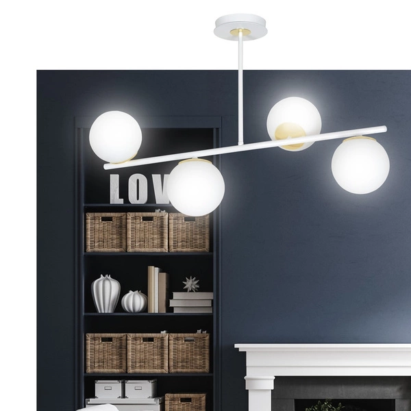 Lampa sufitowa Emibig FLOKI 4 Biały-GOLD 1023/4