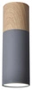 Lampa sufitowa TUBA 2284286, szara + drewno, 1x15W GU10