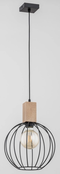 Lampa wisząca ALFA ARIZAN DREWNIANA 1xE27 25cm | 27801