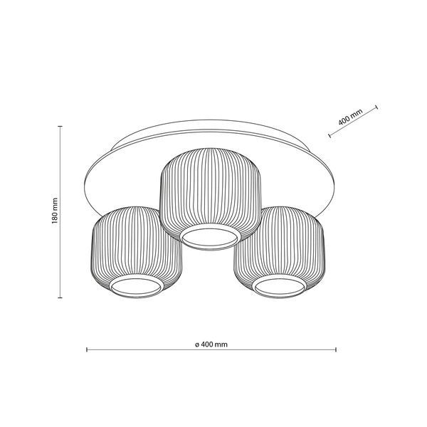 SALVIA BROWN LAMPA SUFITOWA 3XE14