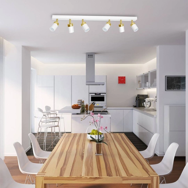 Lampa sufitowa JOKER, MLP6131, biały/złoty, 6x8W GU10