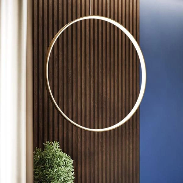 Nowoczesna lampa wisząca RIO 55, złota, 30W LED, barwa ciepła 3000K, TH.220