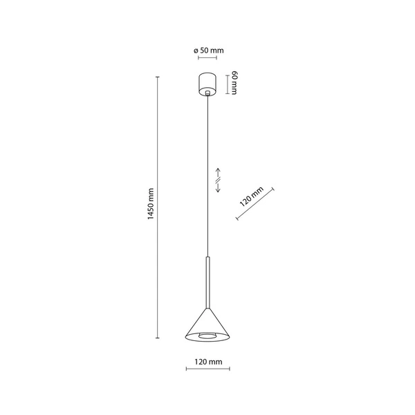 CONO BLACK MINI LAMPA WISZACA 1 10304