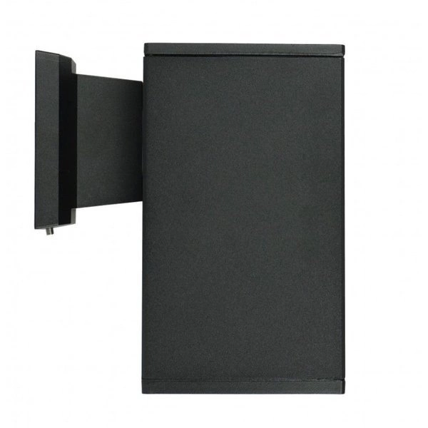 Kinkiet aluminiowy kwadratowy na elewację E27 ADELA 8002 BL | czarny