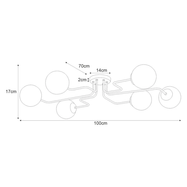 Lampa sufitowa K-4706 z serii KARI