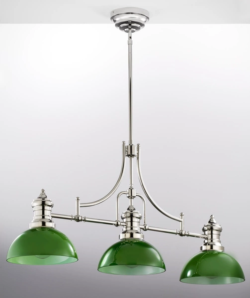 Klasyczna Lampa wisząca PLATINO wys. 170cm 3xE27 15W IP20 | nikiel błyszczący