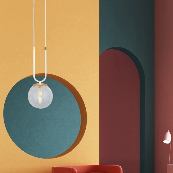 Lampa wisząca Emibig GLAM 1 Biały/TRANSPARENT 1116/1