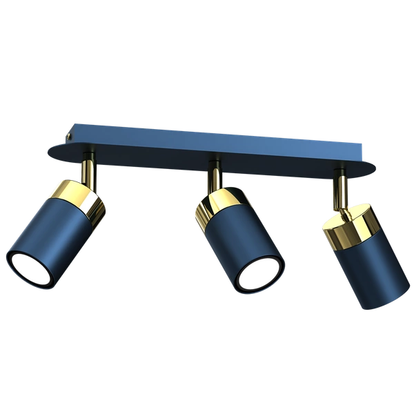 Lampa sufitowa JOKER NAVY BLUE/GOLD 3xGU10