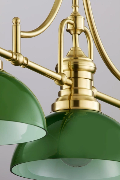 Klasyczna Lampa wisząca PLATINO wys. 170cm 3xE27 15W IP20 | mosiądz szczotkowany