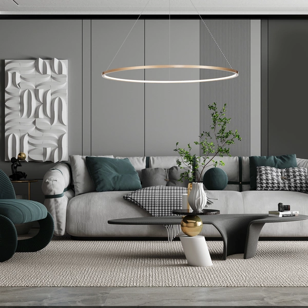 Lampa wisząca SATURNO, złota, 65W LED, barwa neutralna 4000K, ML8865