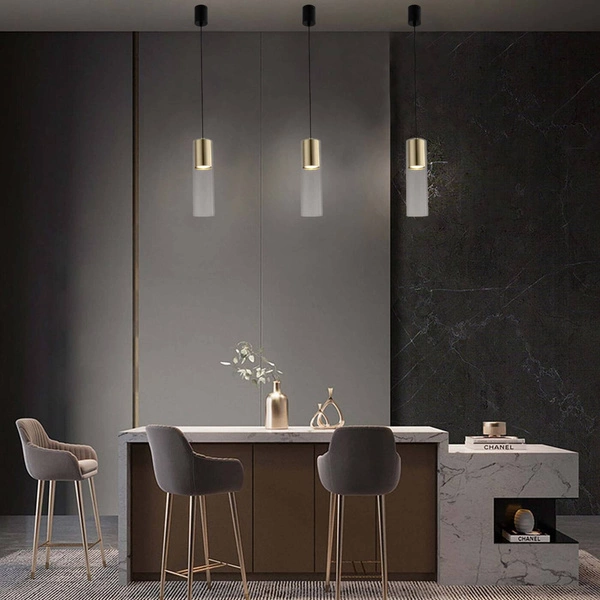 Lampa wisząca Manacor 1, czarny/złoty/transparentny, 1x50W GU10