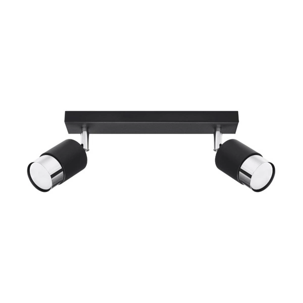 Lampa sufitowa (spot) NERO 2, SL.1065, czarny/chrom, 2x40W GU10