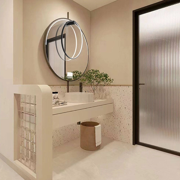 Kinkiet MIRROR, duży, czarny, 50W LED, barwa ciepła 3000K, IP44